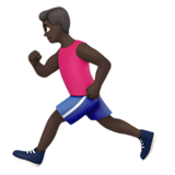 laufender Mann: dunkle Hautfarbe