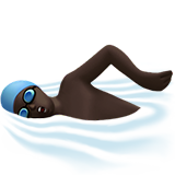 Schwimmer: dunkle Hautfarbe