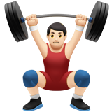 Gewichtheber: helle Hautfarbe