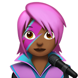 Sängerin: mitteldunkle Hautfarbe