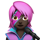 Sängerin: dunkle Hautfarbe