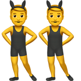 Männer mit Hasenohren