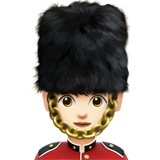 Wachsoldatin: helle Hautfarbe