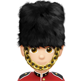 Wachsoldat: helle Hautfarbe