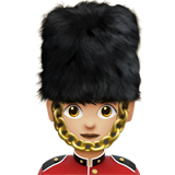 Wachsoldatin: mittelhelle Hautfarbe