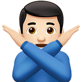 Mann mit überkreuzten Armen: helle Hautfarbe