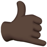 Ruf-mich-an-Handzeichen: dunkle Hautfarbe