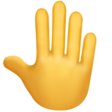 erhobene Hand Rückseite Emoji