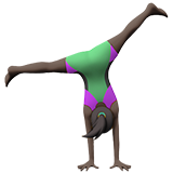 Rad schlagende Frau: dunkle Hautfarbe