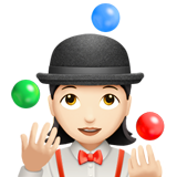 Jongleurin: helle Hautfarbe