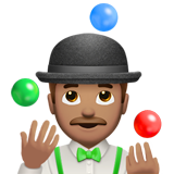 Jongleur: mittlere Hautfarbe