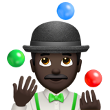 Jongleur: dunkle Hautfarbe