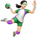 Handballspielerin: helle Hautfarbe