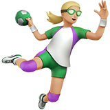 Handballspielerin: mittelhelle Hautfarbe