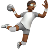 Handballspieler(in): mitteldunkle Hautfarbe