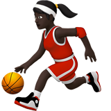 Frau mit Ball: dunkle Hautfarbe