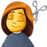 Frau beim Haareschneiden - Facebook