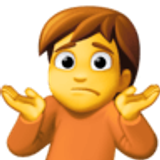 Schulterzuckende Person - Facebook