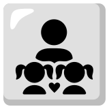 Familie: Mann, Mädchen und Mädchen - Noto Color Emoji