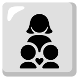 Familie: Frau, Junge und Junge - Noto Color Emoji
