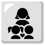 Familie: Frau, Mädchen und Junge - Noto Color Emoji