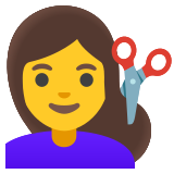 Frau beim Haareschneiden - Noto Color Emoji