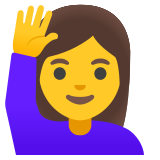 Frau mit erhobenem Arm - Noto Color Emoji