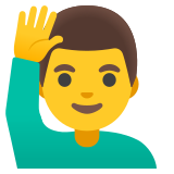 Mann mit erhobenem Arm - Noto Color Emoji