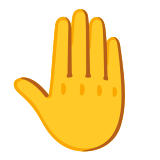 Erhobene Hand von hinten - Noto Color Emoji