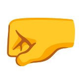 Faust nach links - Noto Color Emoji