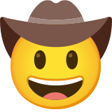 Gesicht mit Cowboyhut - Noto Color Emoji