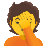 Sich an den Kopf fassende Person - Noto Color Emoji