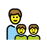 Familie: Mann, Junge und Junge - OpenMoji