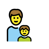 Familie: Mann, Junge - OpenMoji