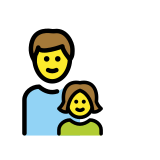 Familie: Mann, Mädchen - OpenMoji