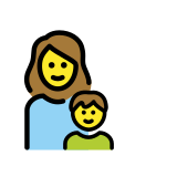 Familie: Frau, Junge - OpenMoji