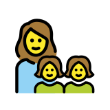 Familie: Frau, Mädchen und Mädchen - OpenMoji