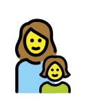 Familie: Frau, Mädchen - OpenMoji