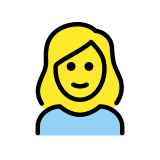 Frau: blond - OpenMoji