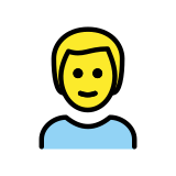 Mann: blond - OpenMoji