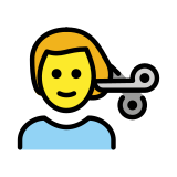 Mann beim Haareschneiden - OpenMoji