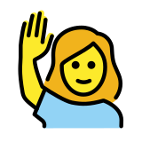 Frau mit erhobenem Arm - OpenMoji