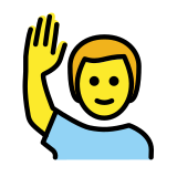 Mann mit erhobenem Arm - OpenMoji