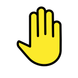 Erhobene Hand von hinten - OpenMoji