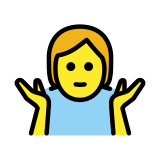 Schulterzuckende Person - OpenMoji