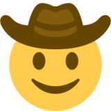 Gesicht mit Cowboyhut - Twitter / X