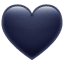 Schwarzes Herz Emoji U+1F5A4