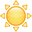 Sonne mit Strahlen Emoji - U+2600