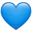 Blaues Herz Emoji U+1F499