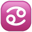 Krebs Sternzeichen Emoji U+264B Krebs Sternzeichen Emoji U+264B